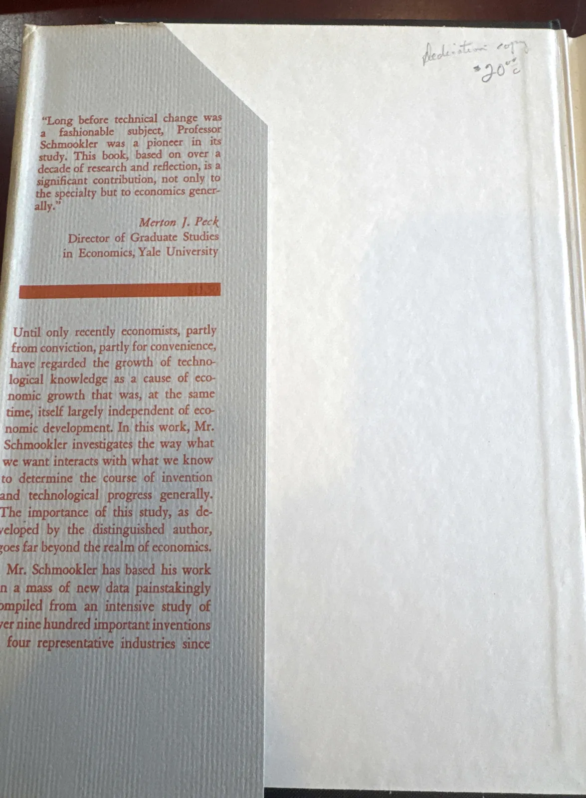 Earlier dealer's pencil note on the front pastedown